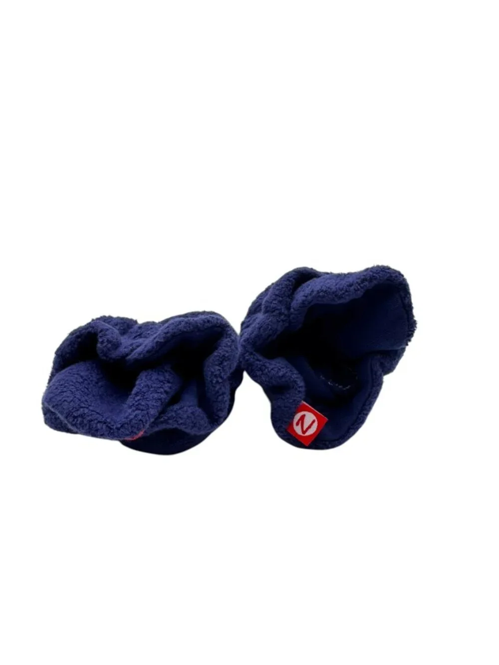 Zutano Original Fleece Navy Blue Booties Sz 6 Months Stay-On Baby Shoes Socks